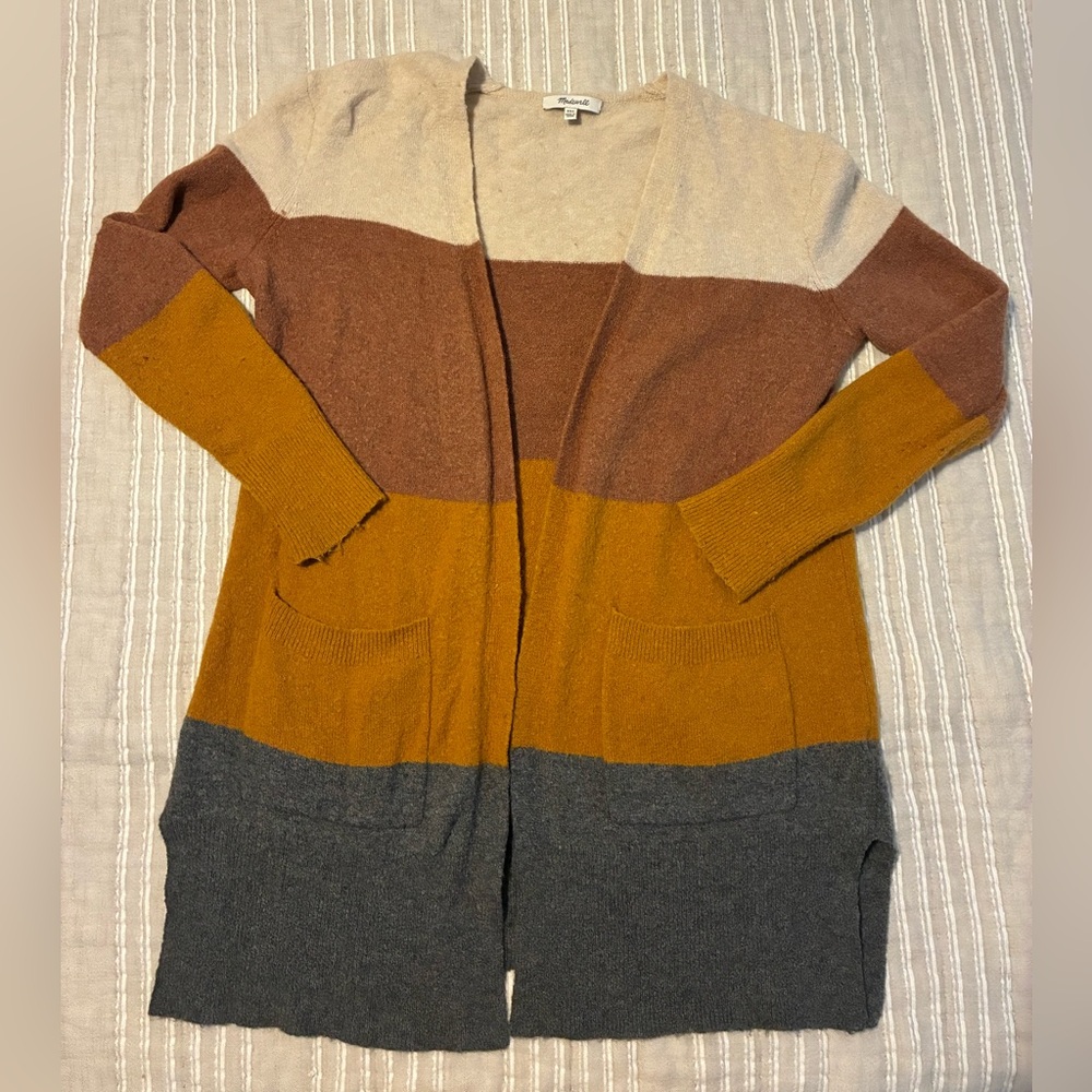 Madewell cozy Colorblock cardigan